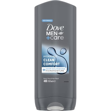 Гель для душу Dove Men+Care Чистота та комфорт 400 мл (8717644683149/8720181313448) - фото 1