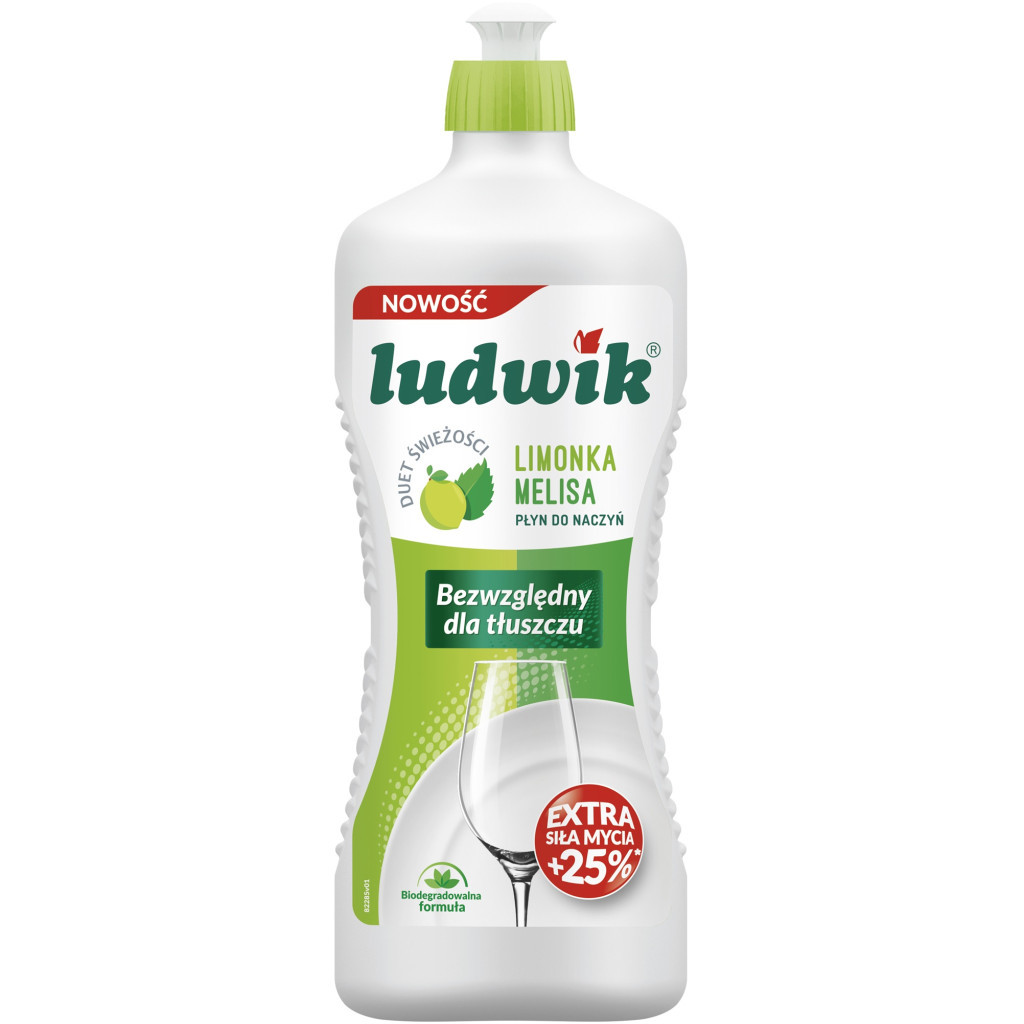 Засіб для ручного миття посуду Ludwik Лайм з мелісою 900 г (5900498028355) - фото 1 Засіб для ручного миття посуду Ludwik Лайм з мелісою 900 г (5900498028355) - фото 1