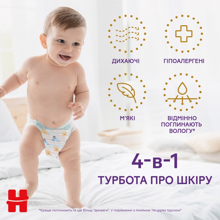 Підгузки Huggies Extra Care Pants 4 9-14 кг 38 шт (5029053549323) - фото 5