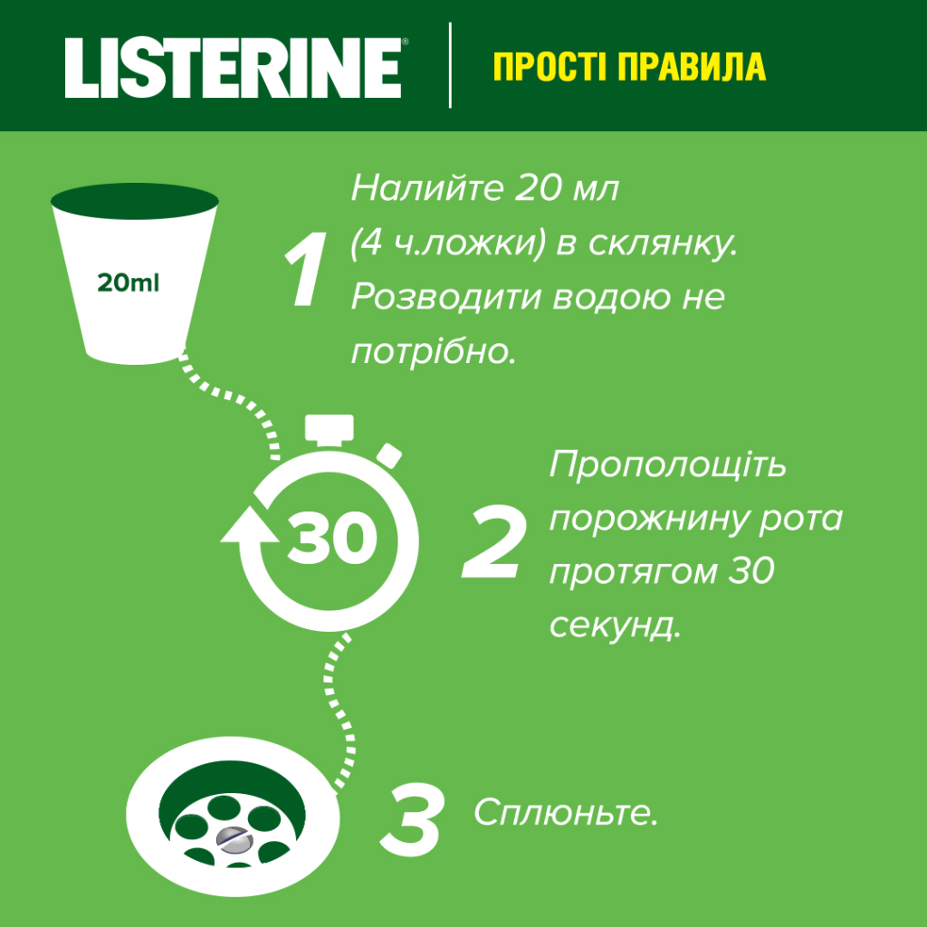Ополіскувач для порожнини рота Listerine Naturals з ефірними оліями 500 мл (3574661643335/3574661657462) - фото 9 Ополіскувач для порожнини рота Listerine Naturals з ефірними оліями 500 мл (3574661643335/3574661657462) - фото 9