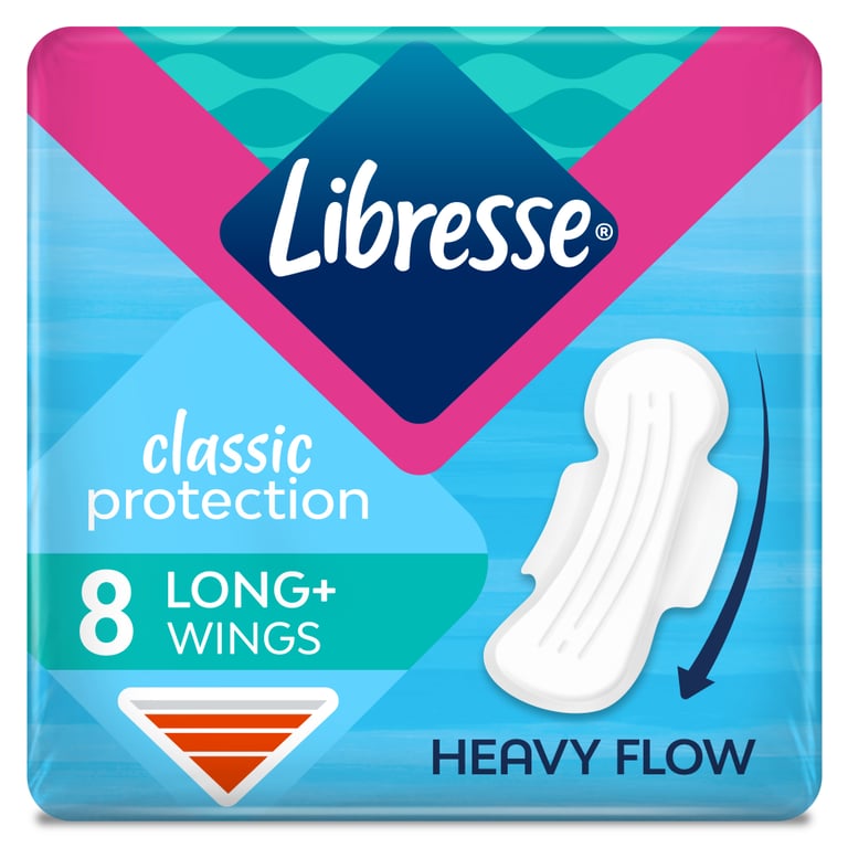 Гігієнічні прокладки Libresse Classic Protection Long 8 шт. (7322541233512) - фото 1