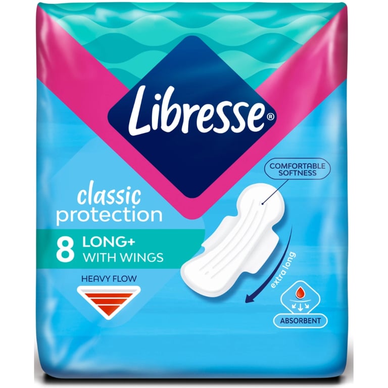 Гігієнічні прокладки Libresse Classic Protection Long 8 шт. (7322541233512) - фото 2