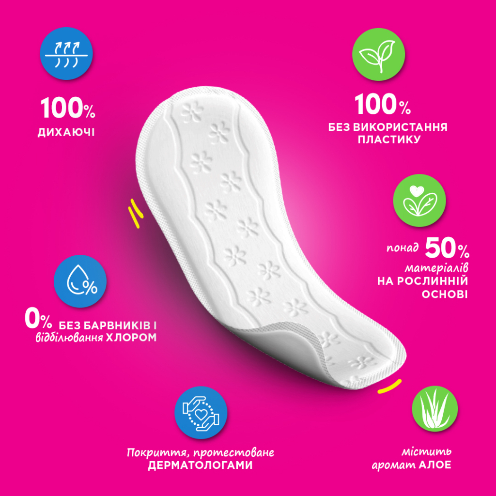 Гігієнічні прокладки Carefree Cotton Aloe з екстрактом бавовни й алое 30 шт. (3574661565040/3574661486147) - фото 2 Гігієнічні прокладки Carefree Cotton Aloe з екстрактом бавовни й алое 30 шт. (3574661565040/3574661486147) - фото 2