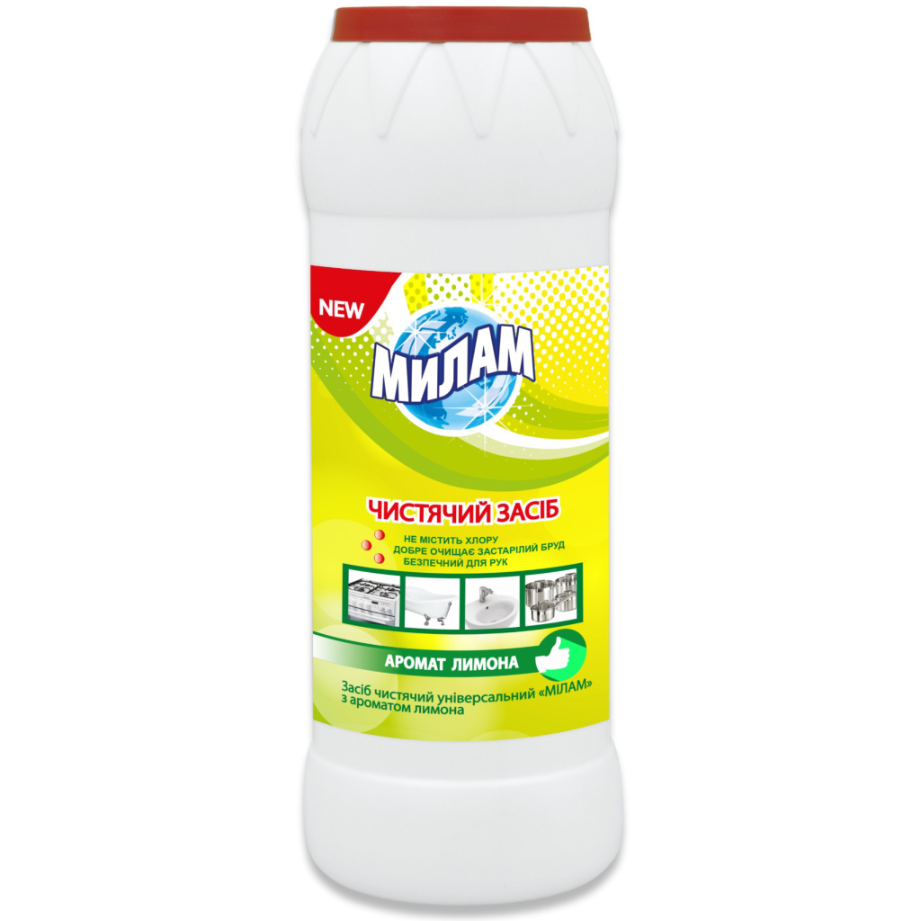 Порошок для чищення кухні Мілам Лимон 500 г (4820152290533) - фото 1