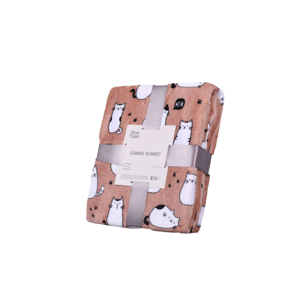 Плед Ardesto Flannel котики, 160х200 см (ART0108PB) - фото 1