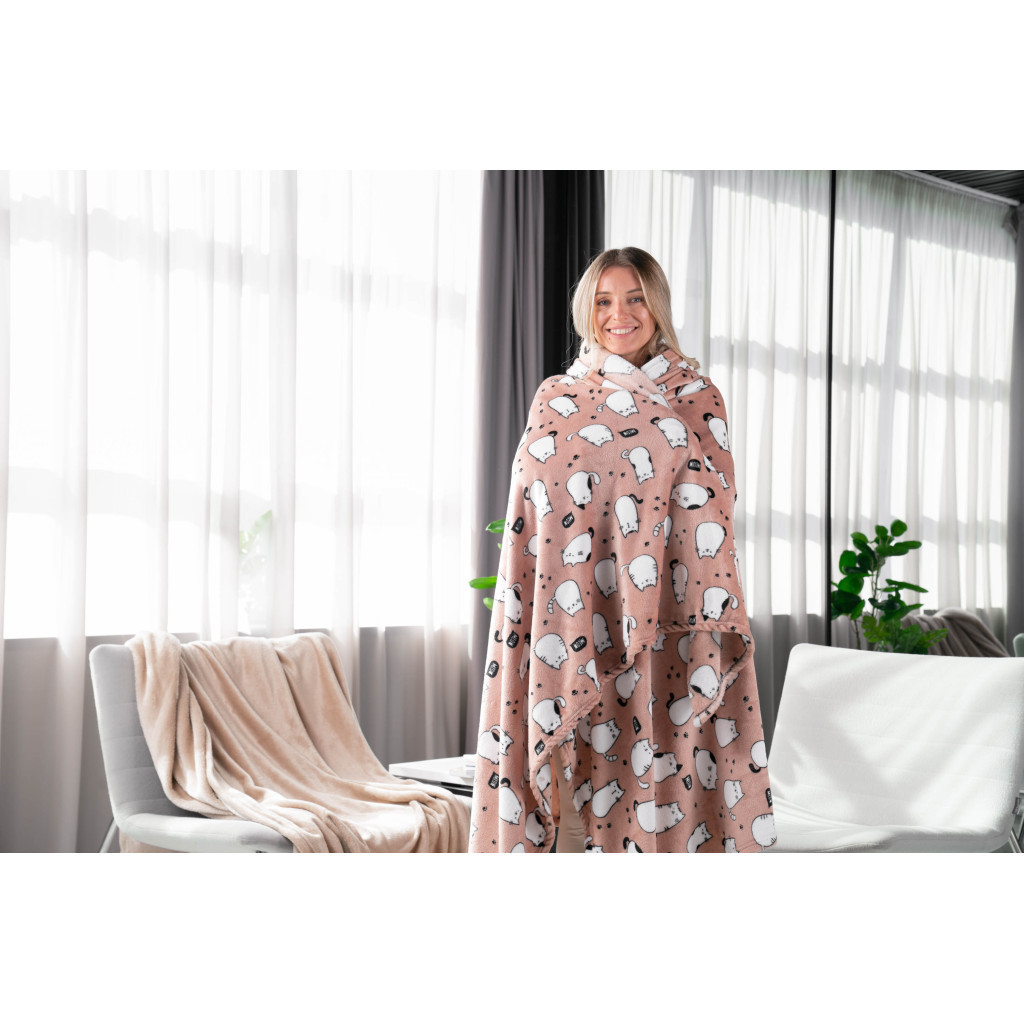 Плед Ardesto Flannel котики, 160х200 см (ART0108PB) - фото 5 Плед Ardesto Flannel котики, 160х200 см (ART0108PB) - фото 5