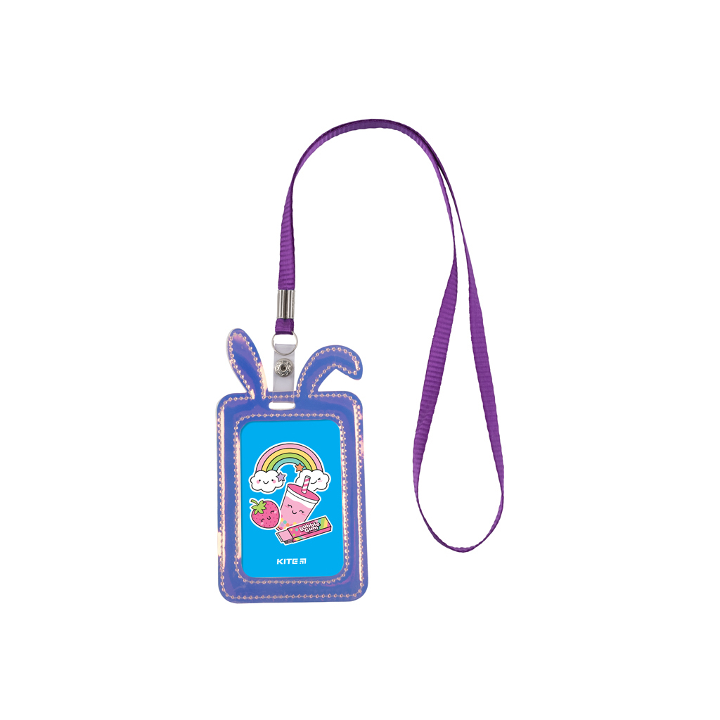 Бейдж Kite Bunny, з голографічним ефектом, фіолетовий (K22-449-01) Бейдж Kite Bunny, з голографічним ефектом, фіолетовий (K22-449-01)
