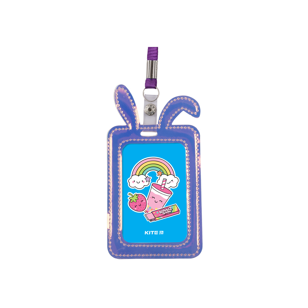 Бейдж Kite Bunny, з голографічним ефектом, фіолетовий (K22-449-01) - фото 2 Бейдж Kite Bunny, з голографічним ефектом, фіолетовий (K22-449-01) - фото 2