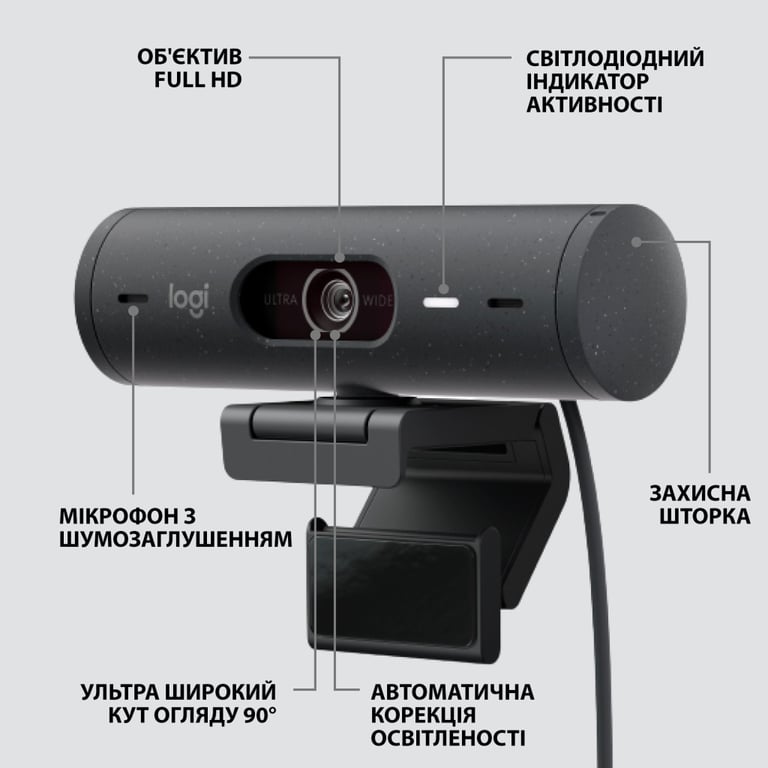 Веб-камера Logitech Brio 505 for Business Graphite (960-001459) - фото 6