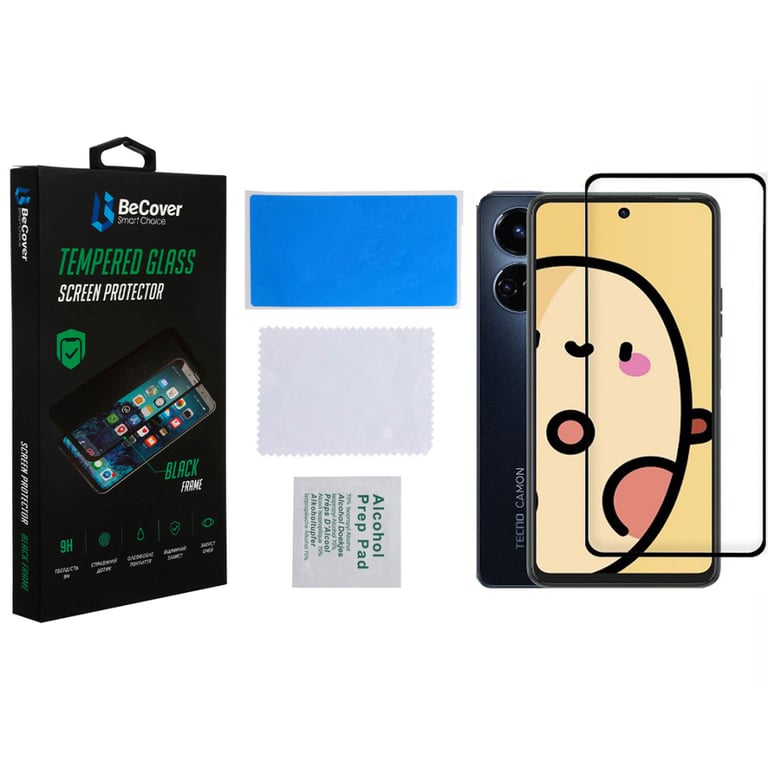 Скло захисне BeCover Tecno Camon 19 Neo (CH6i) Black (708168) - фото 2
