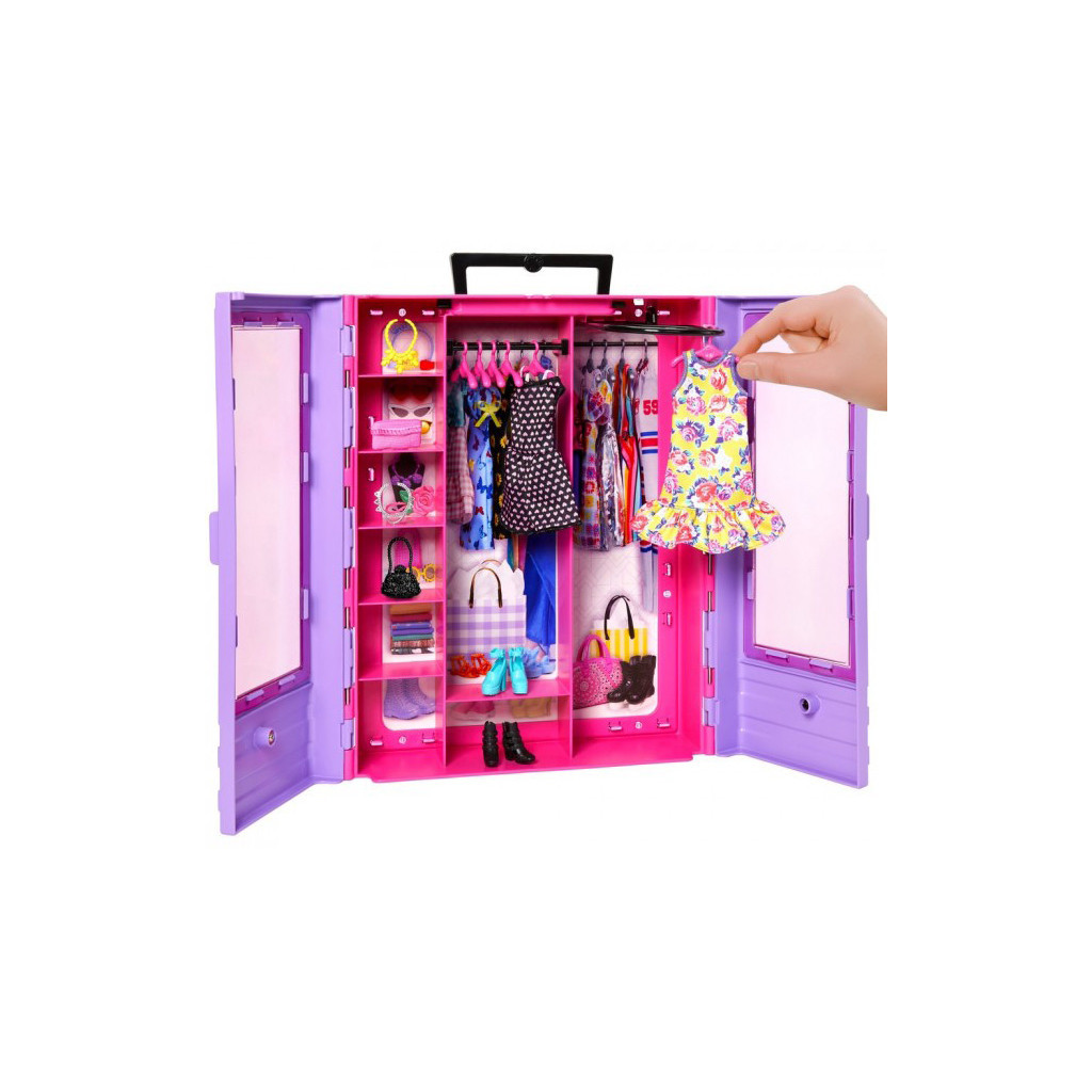 Ігровий набір Barbie Бузкова шафа для одягу (HJL65) - фото 4 Ігровий набір Barbie Бузкова шафа для одягу (HJL65) - фото 4