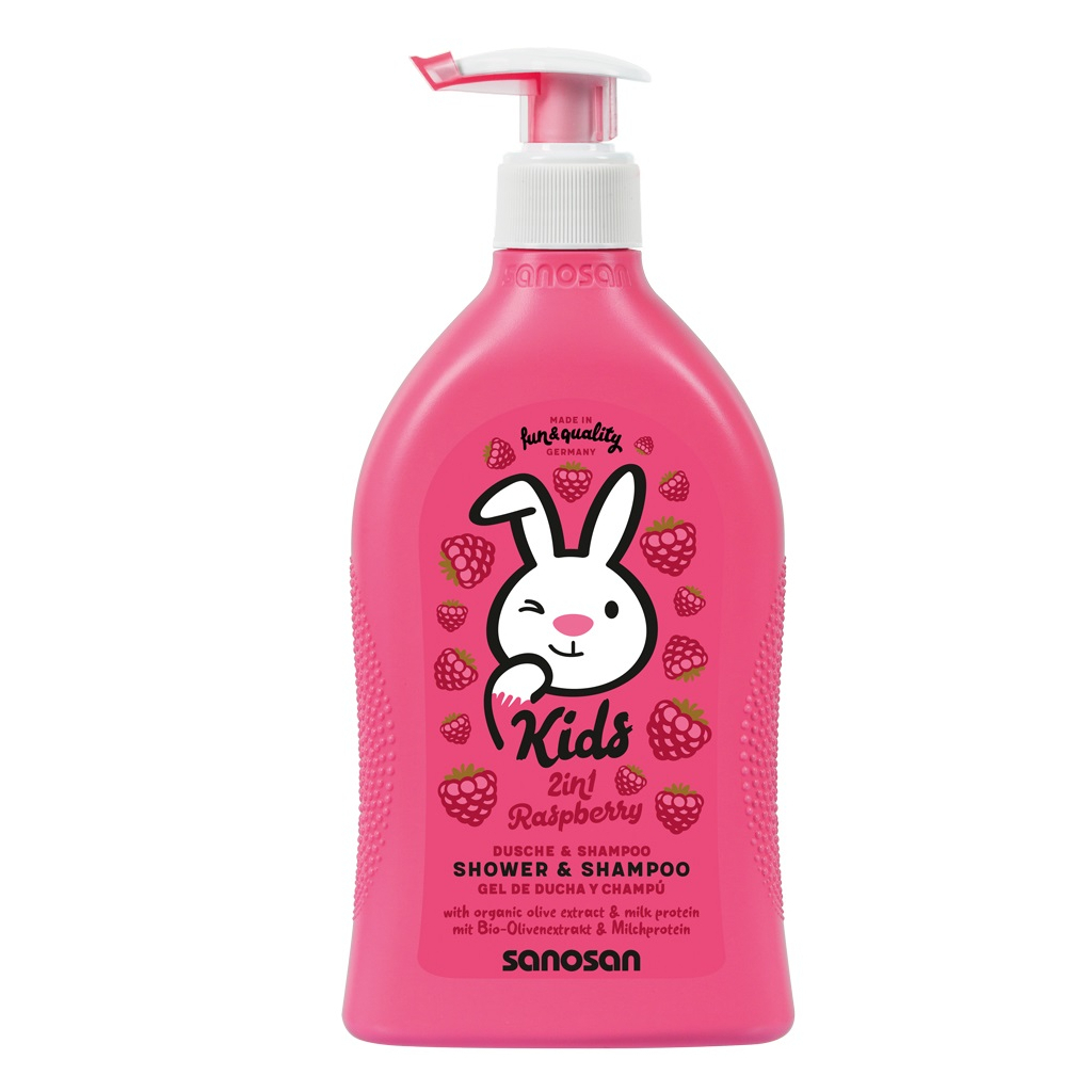 Дитячий шампунь Sanosan Kids гель 2 в 1 з ароматом малини 400 мл (4003583207312) Дитячий шампунь Sanosan Kids гель 2 в 1 з ароматом малини 400 мл (4003583207312)