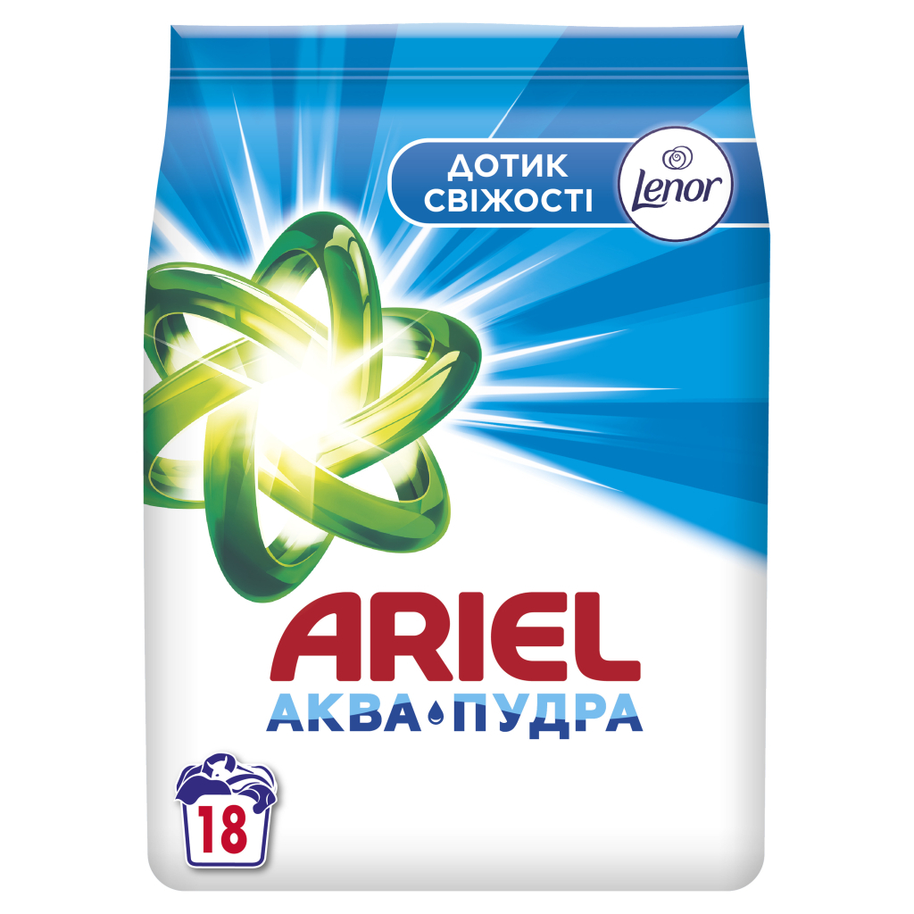 Пральний порошок Ariel Аква-Пудра Touch of Lenor 2.7 кг (8006540536766) - фото 1