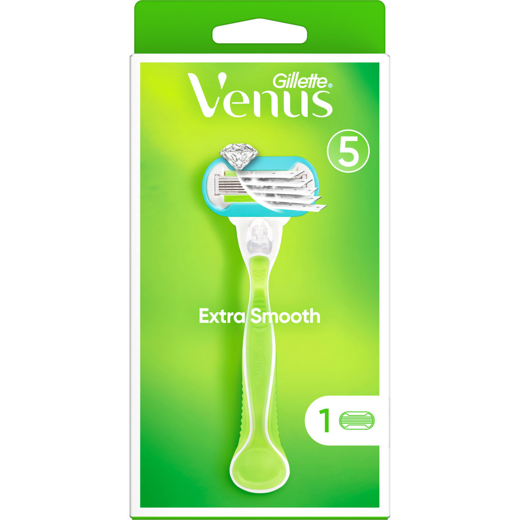 Бритва Gillette Venus Extra Smooth з 1 змінним картриджем (7702018487202/7702018323012) - фото 1 Бритва Gillette Venus Extra Smooth з 1 змінним картриджем (7702018487202/7702018323012) - фото 1