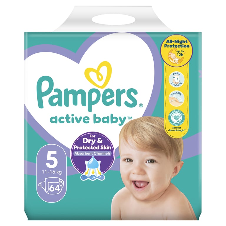 Підгузки Pampers Active Baby Junior Размер 5 (11-16 кг) 64 шт (8001090949974) - фото 2