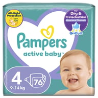 Підгузки Pampers Active Baby Maxi Розмір 4 (9-14 кг) 76 шт (8001090949615) - фото 1