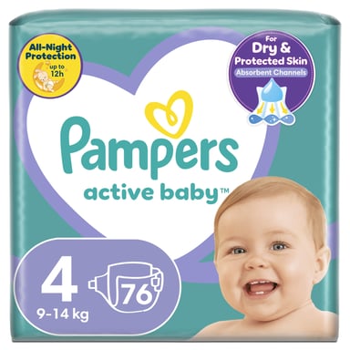 Підгузки Pampers Active Baby Maxi Розмір 4 (9-14 кг) 76 шт (8001090949615) - фото 1