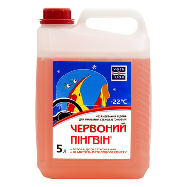 Омивач автомобільний VERYLUBE Червоний пінгвін до -22 С "ЗИМА" 5 л (XB 50304) - фото 1