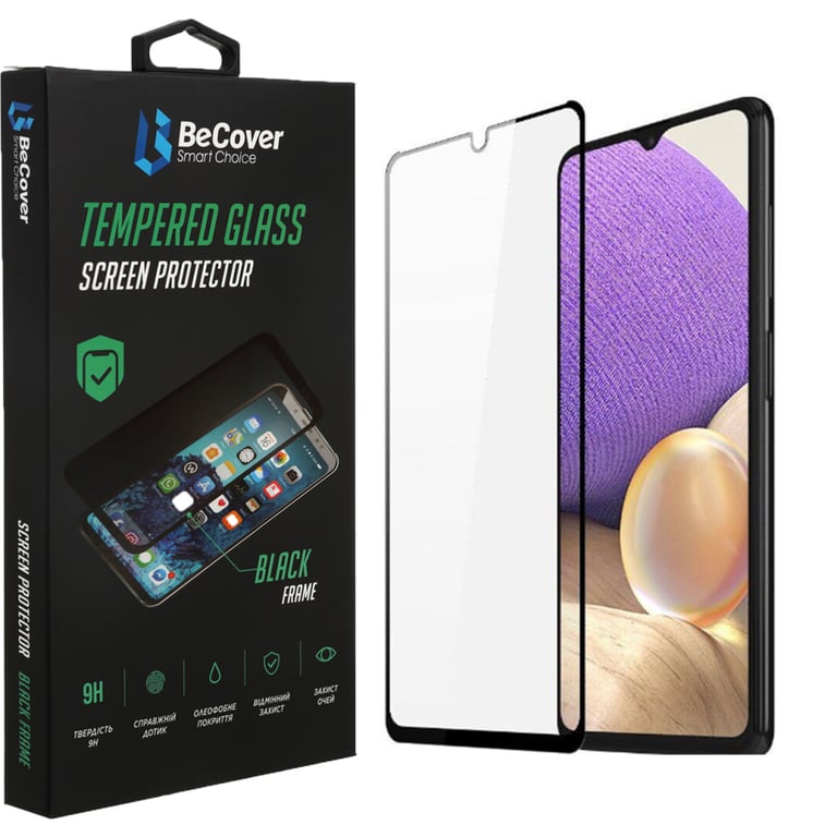 Скло захисне BeCover Samsung Galaxy A32 5G SM-A326 Black (708251) - фото 1