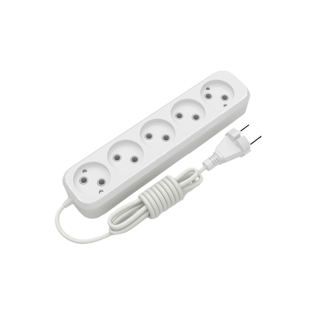 Мережевий подовжувач Electrum C-ES-1816 3.0m 5 роз, white (C-ES-1816) - фото 1