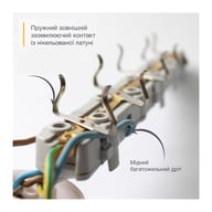 Мережевий подовжувач Electrum C-ES-1785 1.5m, 3 роз, white (C-ES-1785) - фото 4