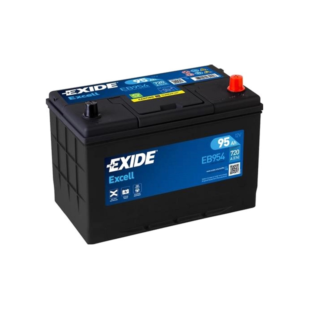 Акумулятор автомобільний EXIDE EXCELL 95Ah ASIA Ев (-/+) (760EN) (EB954) - фото 1 Акумулятор автомобільний EXIDE EXCELL 95Ah ASIA Ев (-/+) (760EN) (EB954) - фото 1