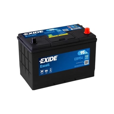 Акумулятор автомобільний EXIDE EXCELL 95Ah ASIA Ев (-/+) (760EN) (EB954) - фото 1