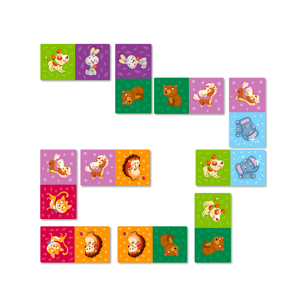 Настільна гра DoDo Доміно Тваринки (300248) - фото 2 Настільна гра DoDo Доміно Тваринки (300248) - фото 2