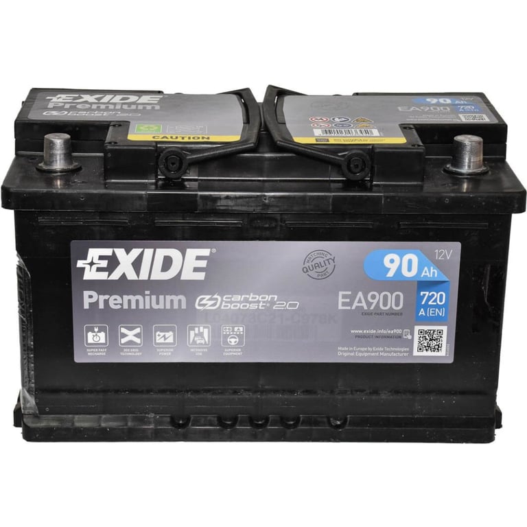 Акумулятор автомобільний EXIDE PREMIUM 90Ah Ев (-/+) 720EN (EA900) - фото 1