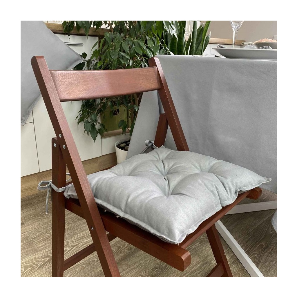 Подушка на стілець Прованс Сіра 40х40 (4823093429628) - фото 1 Подушка на стілець Прованс Сіра 40х40 (4823093429628) - фото 1