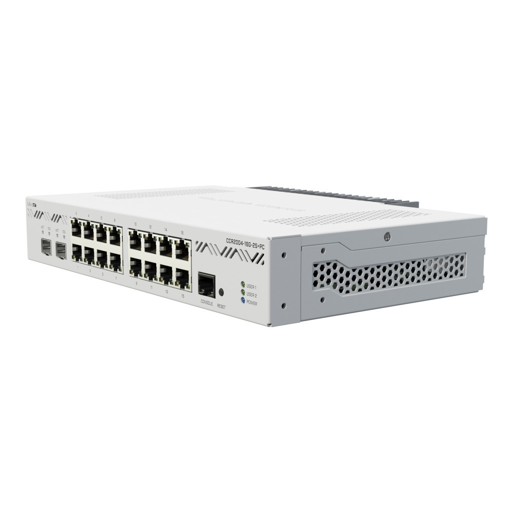 Комутатор мережевий Mikrotik CCR2004-16G-2S+PC - фото 3 Комутатор мережевий Mikrotik CCR2004-16G-2S+PC - фото 3