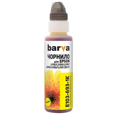 Чорнило Barva Epson 115 100 мл, Y OneKey (1K) (E115-869-1K) - фото 1