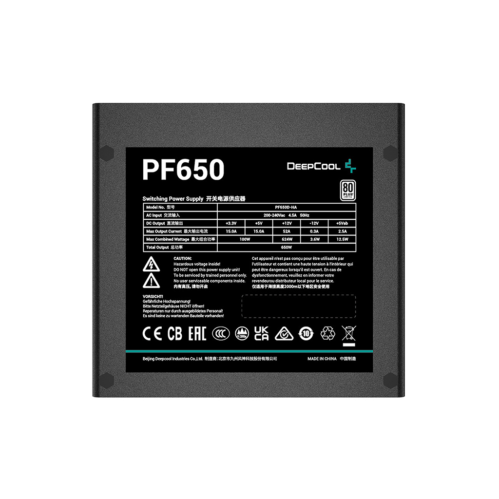 Блок живлення Deepcool 650W PF650 (R-PF650D-HA0B-EU) - фото 3 Блок живлення Deepcool 650W PF650 (R-PF650D-HA0B-EU) - фото 3
