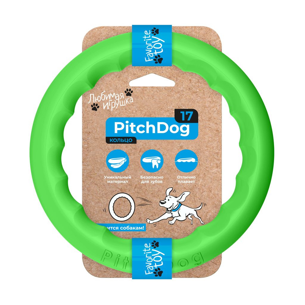 Іграшка для собак Collar PitchDog Кільце для апортування 17 см салатове (62365) Іграшка для собак Collar PitchDog Кільце для апортування 17 см салатове (62365)