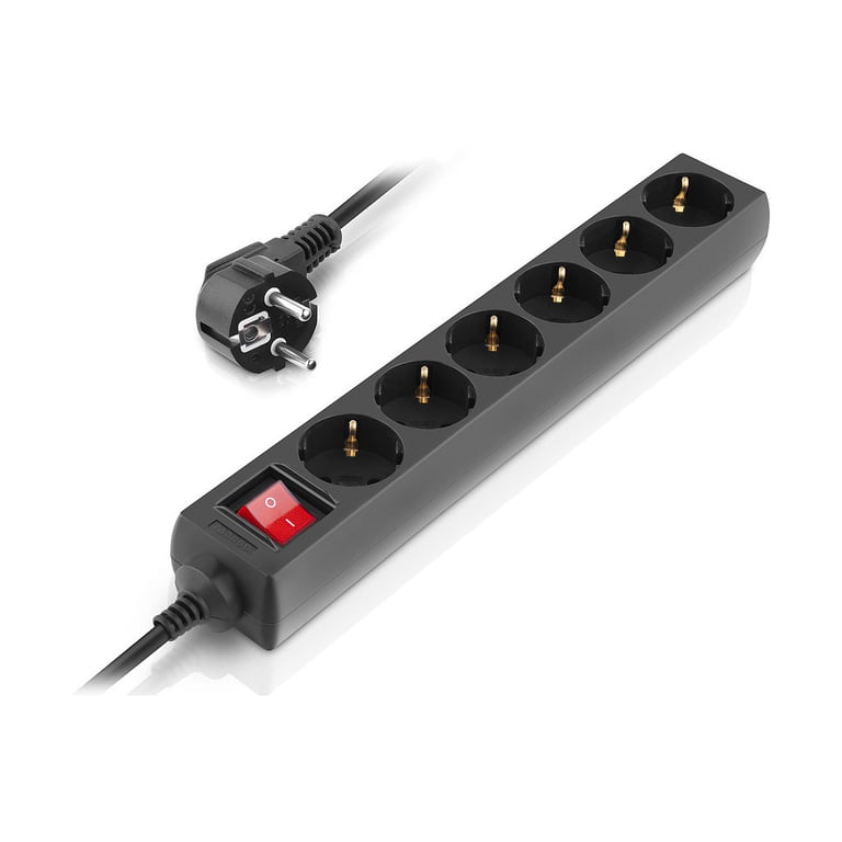 Мережевий фільтр живлення REAL-EL RS-6 Protect M 1.8m, black (EL122300032) - фото 6