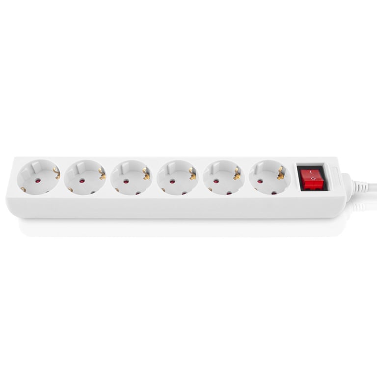 Мережевий фільтр живлення REAL-EL RS-6 Protect M 1.8m, white (EL122300031) - фото 1