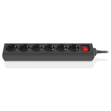 Мережевий фільтр живлення REAL-EL RS-6 Protect M 5m, black (EL122300036) - фото 1