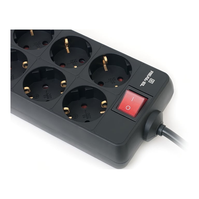 Мережевий фільтр живлення REAL-EL RS-8 Protect 5m, black (EL122300024) - фото 3