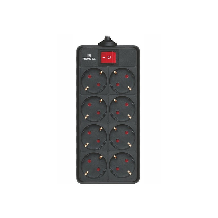 Мережевий фільтр живлення REAL-EL RS-8 Protect 5m, black (EL122300024) - фото 6