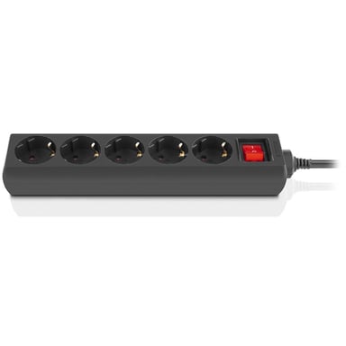 Мережевий фільтр живлення REAL-EL RS-Protect M 1.8m, black (EL122300026) - фото 1