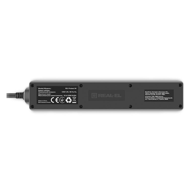 Мережевий фільтр живлення REAL-EL RS-Protect M 5m, black (EL122300030) - фото 6