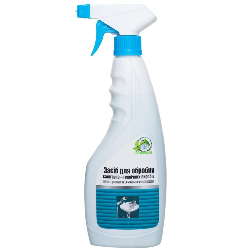 Спрей для чищення ванн San Clean Green House Для сантехніки 500 г (4820003542972) - фото 1
