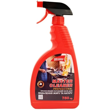 Спрей для чищення кухні San Clean Master Cleaner Professional для видалення жиру та нагару 750 г (4820003543856) - фото 1