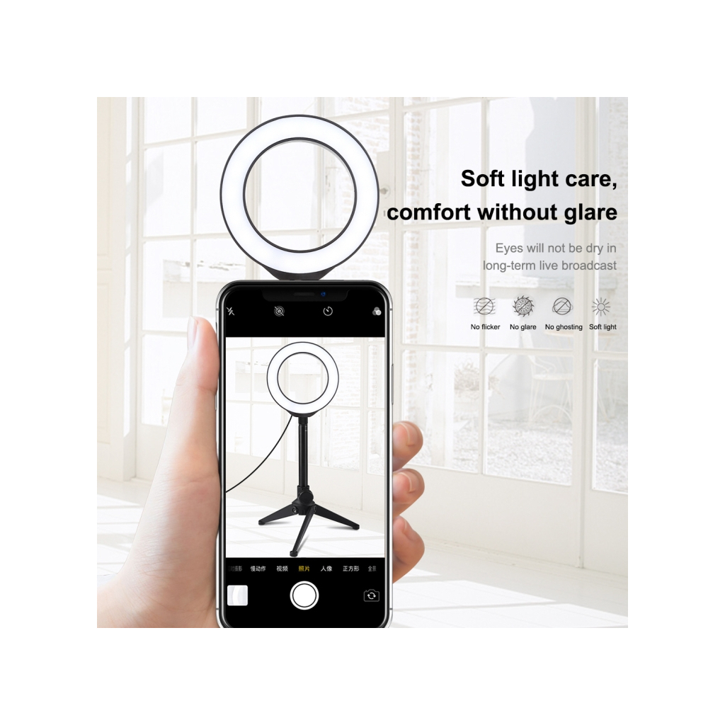 Набір блогера Puluz Ring USB LED lamp PKT3084B 4.7" + table stand (PKT3084B) - фото 2 Набір блогера Puluz Ring USB LED lamp PKT3084B 4.7" + table stand (PKT3084B) - фото 2