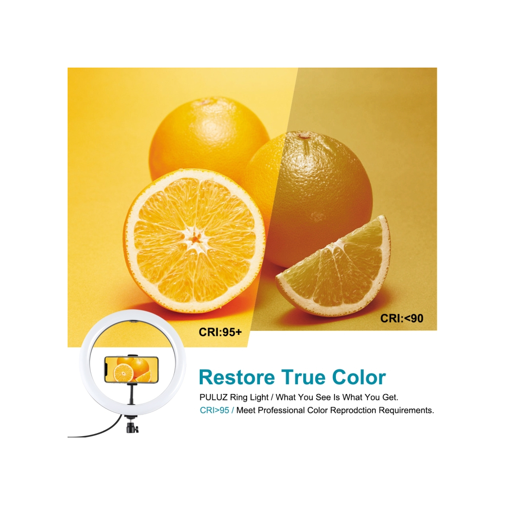 Набір блогера Puluz Ring USB LED lamp PKT3084B 4.7" + table stand (PKT3084B) - фото 6 Набір блогера Puluz Ring USB LED lamp PKT3084B 4.7" + table stand (PKT3084B) - фото 6