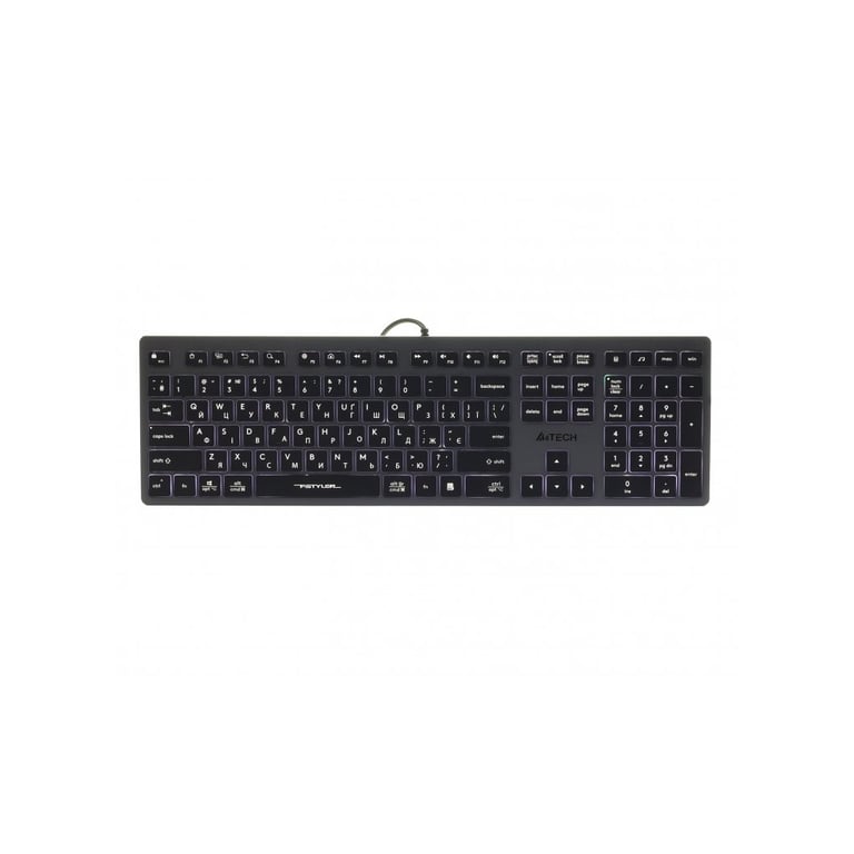 Клавіатура A4Tech FX60 USB Grey White backlit - фото 1