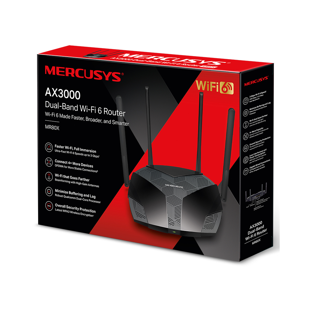 Маршрутизатор Mercusys MR80X - фото 5 Маршрутизатор Mercusys MR80X - фото 5