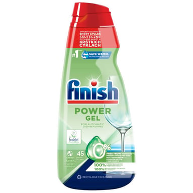 Гель для миття посуду в посудомийці Finish Power All in One Gel 0% 900 мл (5908252000036) - фото 1