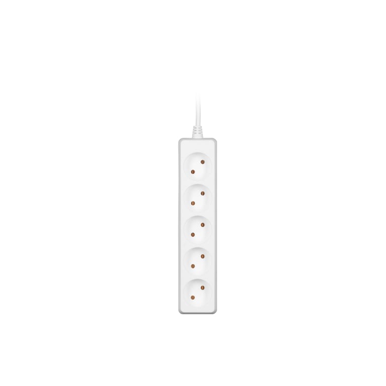 Мережевий подовжувач 2E 5XCEE7/17, 1.5м, white (2E-U0510M1.5) - фото 2