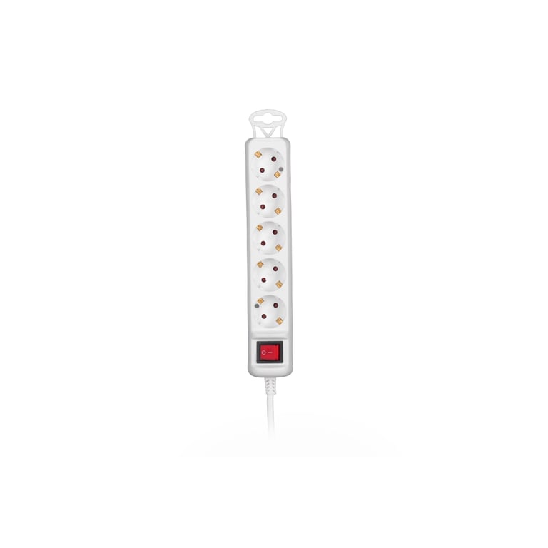 Мережевий подовжувач 2E 5XSchuko з вимикачем,1.5м, white (2E-U05ESM1.5) - фото 2